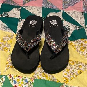 Yellow Box Multicolor Beaded Sandals
